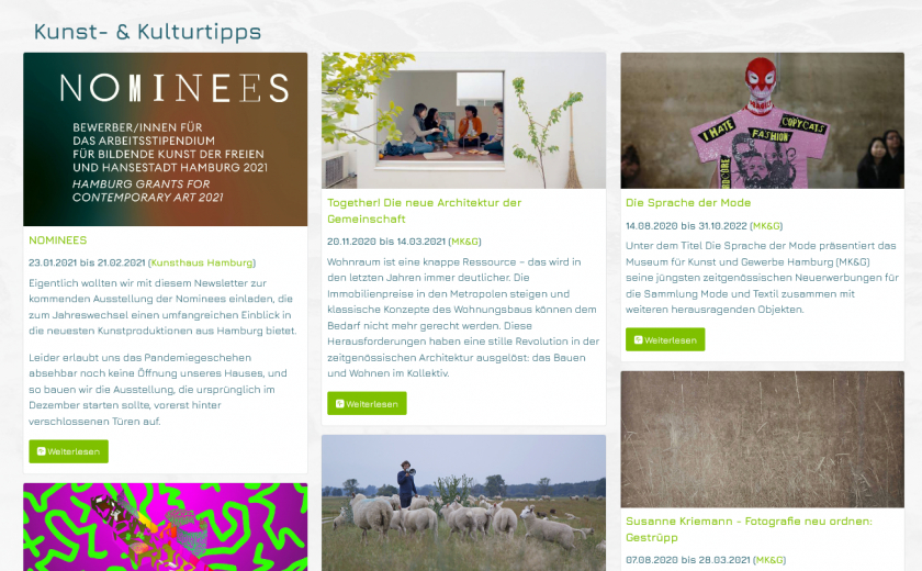 Neue Rubrik "Kunst & Kultur"